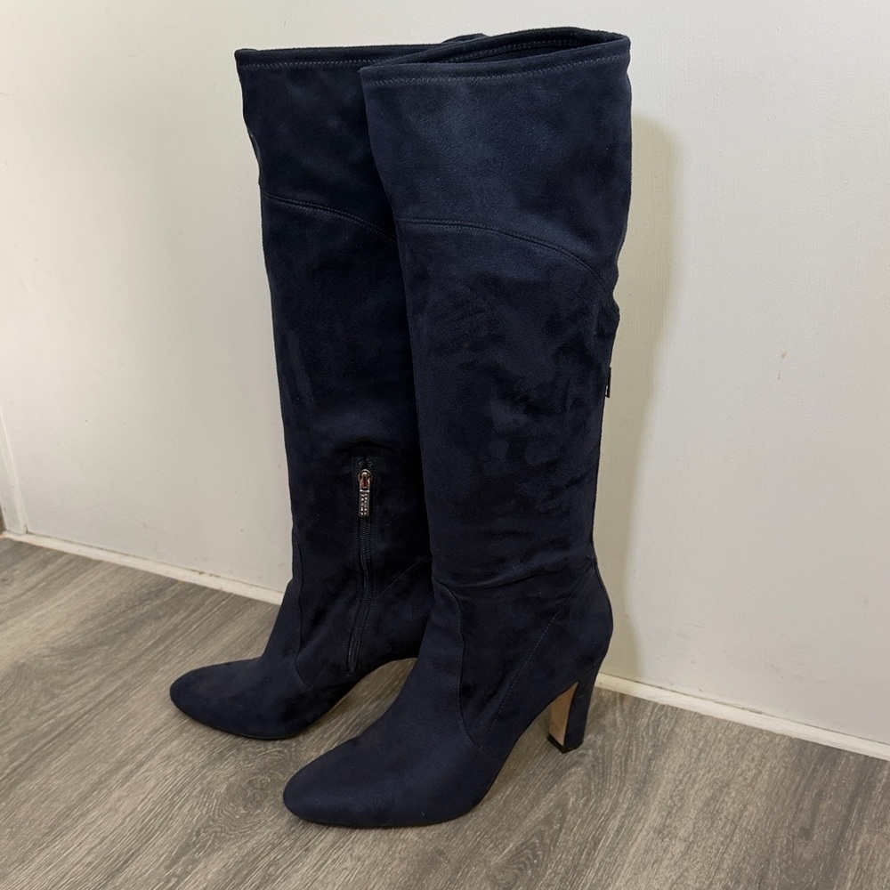 Ivanka Trump Sennet Heeled Boots, dark blue